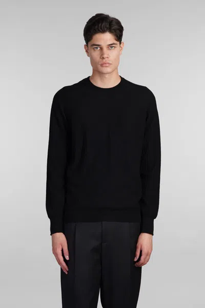 Roberto Collina Navy Blue Cotton Crew-neck Sweater