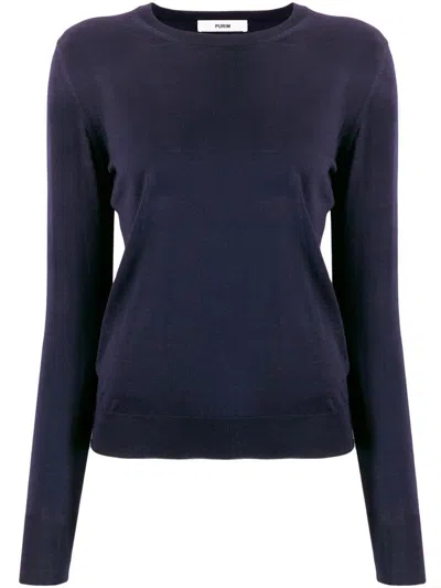 Roberto Collina Crewneck Sweater In Blue