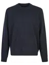 Roberto Collina Crewneck Knit Sweaters In Blue