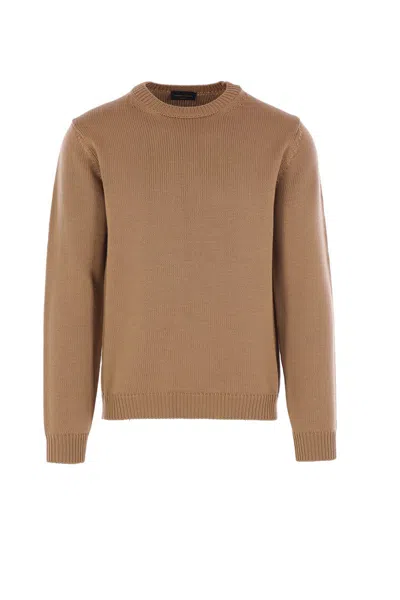 Roberto Collina Sweaters In Brown