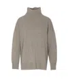 Roberto Collina Turtleneck Long-sleeved Sweater In Gray