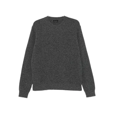 Roberto Collina Crew Neck Long-sleeved Sweater In Gray