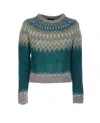 Roberto Collina Geometric Knitwear With Crew Neck And Long Sleeves In Multi