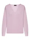 Roberto Collina Long-sleeved Sweater In Multicolor