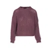 Roberto Collina Crew Neck Long Sleeves Textured Knit In Purple