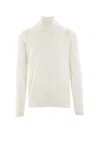 Roberto Collina Turtleneck Ribbed-cuffs Sweater In Neutral