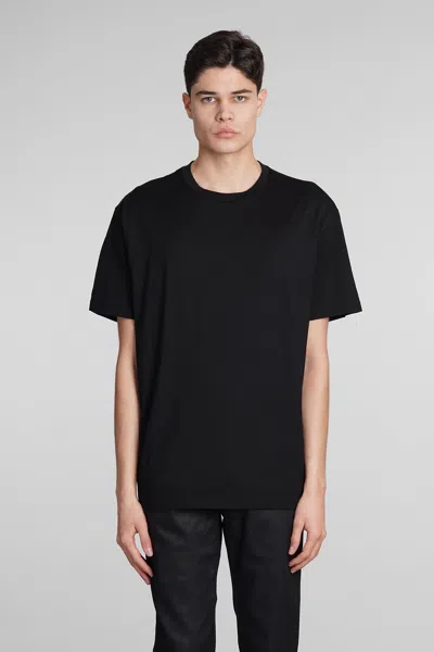 Roberto Collina T-shirt In Black Cotton In Blue