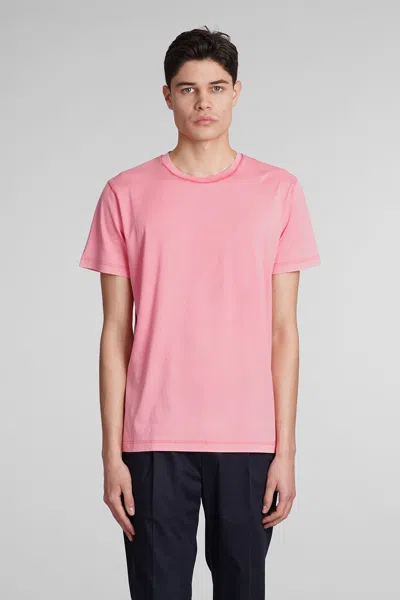 Roberto Collina Shortsleeved Cotton T-shirt In Pink & Purple