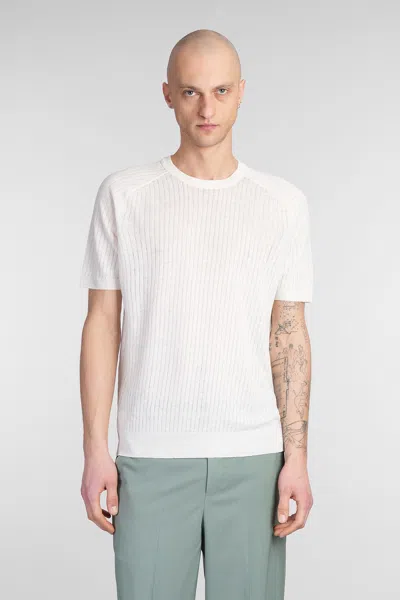 ROBERTO COLLINA T-SHIRT IN WHITE LINEN
