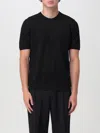 Roberto Collina Short-sleeved Knitted Pullover In Black
