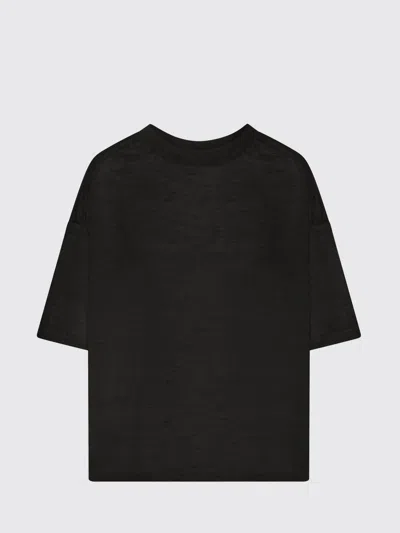 Roberto Collina Crwneck Short Sleeves In Black