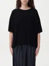Roberto Collina Crewneck Short Sleeve Round Neck Cropped T-shirt In Schwarz