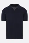 Roberto Collina Buttonless Navy Polo Shirt