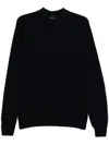 Roberto Collina Knitted Polo Sweater In Blue