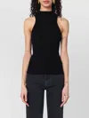 Roberto Collina Tank Top Ribbed High Neckline In Black