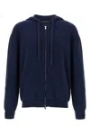 Roberto Collina Hooded Terry Sweater With Ribbed Cuffs And Hem
