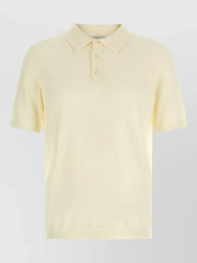 Roberto Collina Textured Collar Shirt Short Sleeves In White