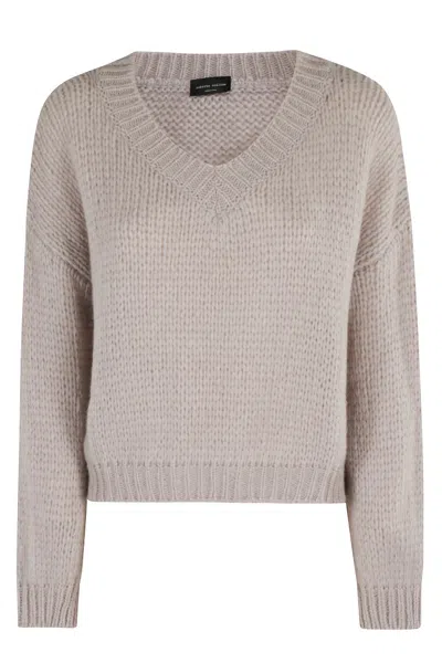 ROBERTO COLLINA ROBERTO COLLINA TEXTURED KNIT V-NECK SWEATER