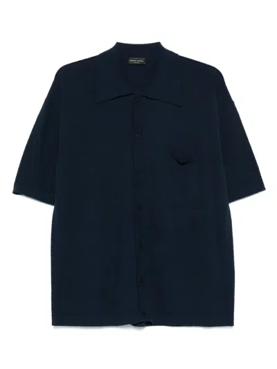 Roberto Collina Textured Shirt In Blue