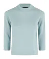 Roberto Collina Three-quarter Sleeve Sweater In Blue