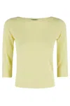 Roberto Collina Three-quarter Sleeves Boxy Fit Top With Boat Neckline
