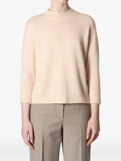 Roberto Collina Three-quarter-sleeve Mock-neck Sweater In Multi