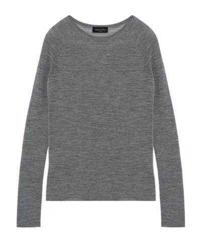 Roberto Collina Translucent Sweater In Gray