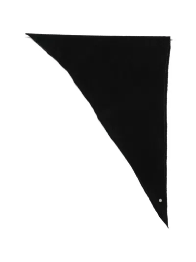 Roberto Collina Triangular Knitted Scarf In Black