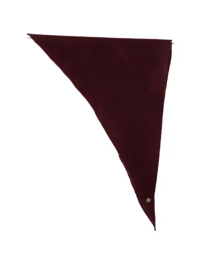 Roberto Collina Triangular Knitted Scarf In Burgundy