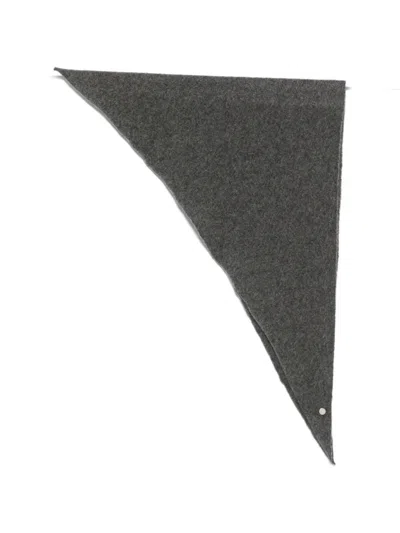 Roberto Collina Triangular Scarf In Gray