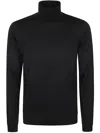 Roberto Collina Wool Pullover Blue In Black