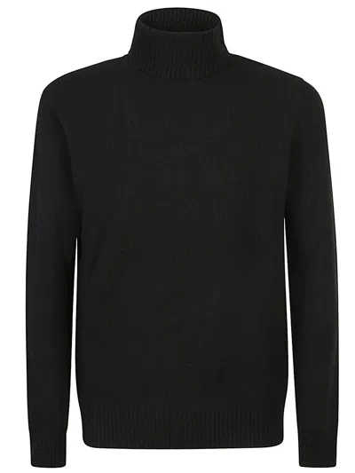 Roberto Collina Turtleneck Knit Sweater In Black