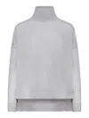 Roberto Collina Oversized Turtleneck Sweater In Grey