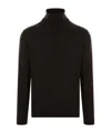 Roberto Collina Turtleneck Merino-wool Sweater In Black