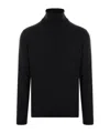 Roberto Collina Turtleneck Merino-wool Sweater In Black