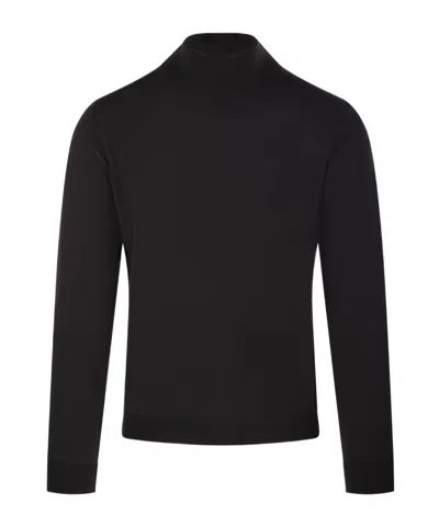 Roberto Collina Turtleneck Long Sleeve Sweater In Black