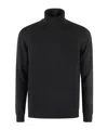 Roberto Collina Turtleneck Long Sleeve Sweater In Black