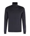 Roberto Collina Turtleneck Long Sleeve Sweater In Blue