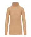 Roberto Collina Turtleneck Long Sleeve Sweater In Brown