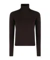 Roberto Collina Turtleneck Long Sleeve Sweater In Brown