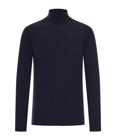Roberto Collina Turtleneck Long-sleeved Sweater In Black