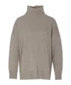 Roberto Collina Turtleneck Long-sleeved Sweater In Gold