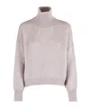Roberto Collina Turtleneck Long-sleeved Sweater In Purple
