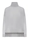 Roberto Collina Oversized Turtleneck Sweater In Grey