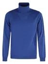 Roberto Collina Man Turtleneck Blue Size 42 Merino Wool In Blue