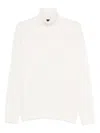 Roberto Collina Turtleneck Ribbed Sweater In White