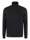 Roberto Collina Turtleneck Knit Sweater In Black