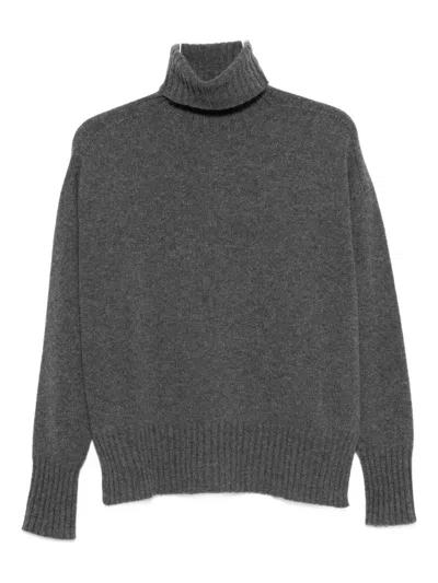 Roberto Collina Turtleneck Sweater In Gray