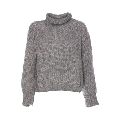 Roberto Collina Turtleneck Sweater In Grey