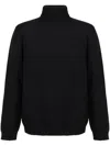 Roberto Collina Merino Wool Turtleneck Sweater With Ribbed Finish In Black